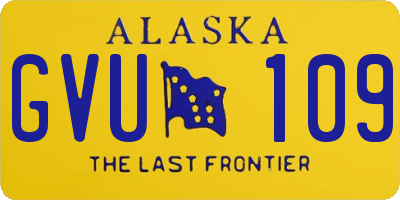 AK license plate GVU109