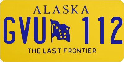 AK license plate GVU112