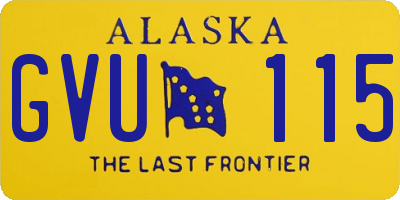 AK license plate GVU115