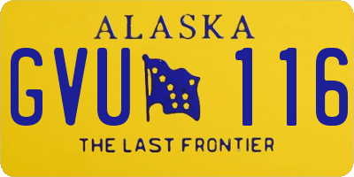 AK license plate GVU116