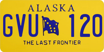 AK license plate GVU120