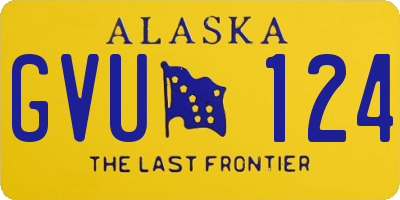 AK license plate GVU124