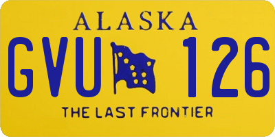 AK license plate GVU126