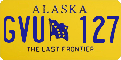 AK license plate GVU127