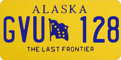 AK license plate GVU128