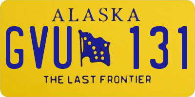 AK license plate GVU131