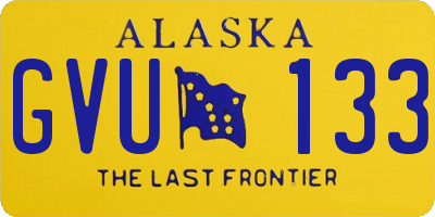 AK license plate GVU133