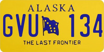 AK license plate GVU134