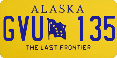 AK license plate GVU135