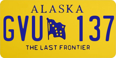 AK license plate GVU137