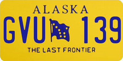 AK license plate GVU139