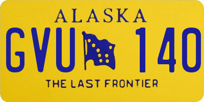 AK license plate GVU140