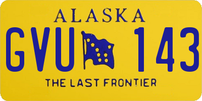 AK license plate GVU143