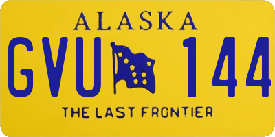 AK license plate GVU144