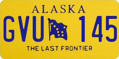 AK license plate GVU145