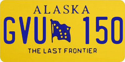 AK license plate GVU150