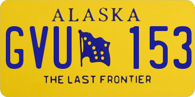 AK license plate GVU153