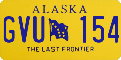 AK license plate GVU154