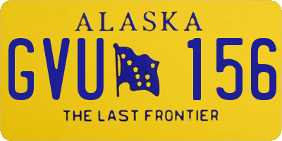 AK license plate GVU156