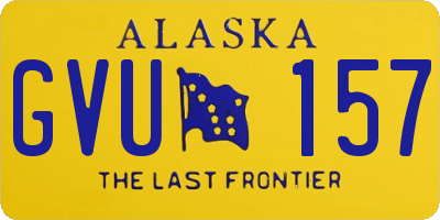 AK license plate GVU157