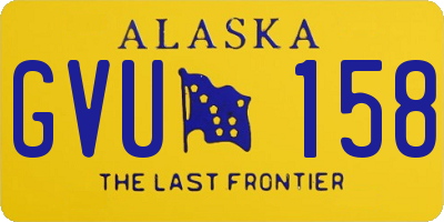 AK license plate GVU158