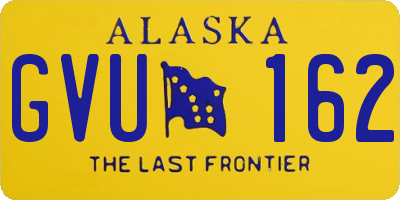 AK license plate GVU162