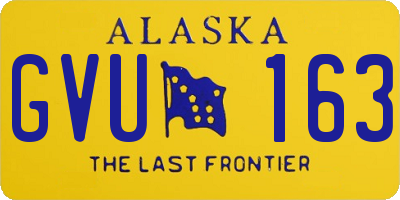 AK license plate GVU163