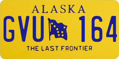 AK license plate GVU164