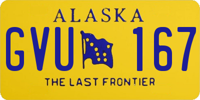 AK license plate GVU167