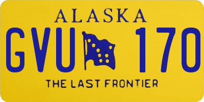 AK license plate GVU170