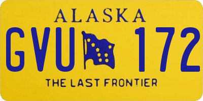 AK license plate GVU172