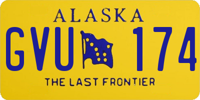 AK license plate GVU174