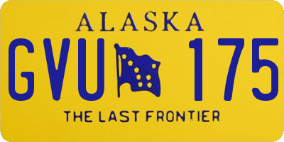 AK license plate GVU175