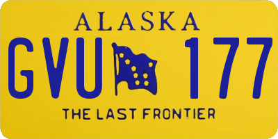 AK license plate GVU177