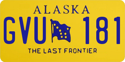 AK license plate GVU181