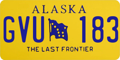 AK license plate GVU183