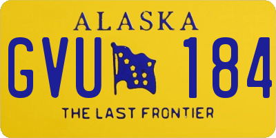 AK license plate GVU184