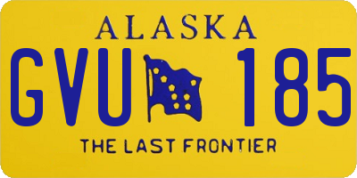 AK license plate GVU185