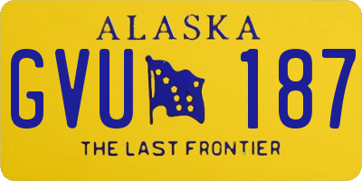 AK license plate GVU187