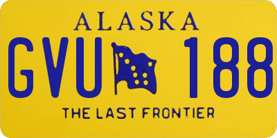 AK license plate GVU188