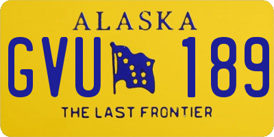 AK license plate GVU189