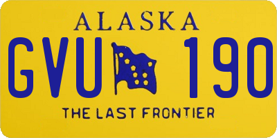 AK license plate GVU190