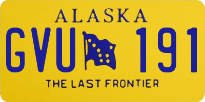 AK license plate GVU191