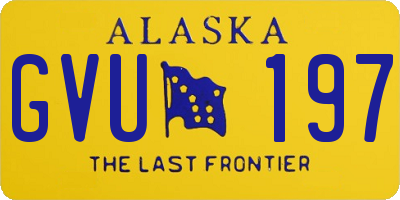 AK license plate GVU197