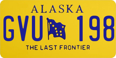 AK license plate GVU198