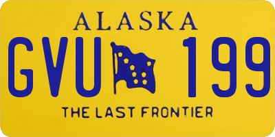 AK license plate GVU199