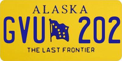 AK license plate GVU202