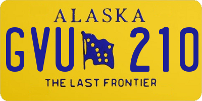 AK license plate GVU210