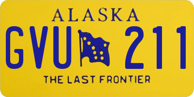 AK license plate GVU211