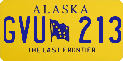 AK license plate GVU213